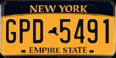 NY license plate GPD5491