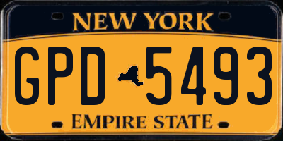 NY license plate GPD5493