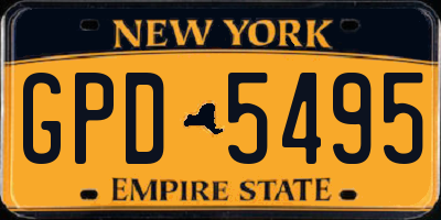 NY license plate GPD5495