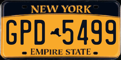 NY license plate GPD5499