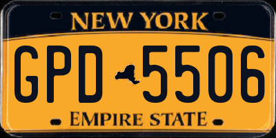 NY license plate GPD5506