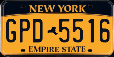 NY license plate GPD5516