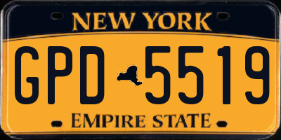 NY license plate GPD5519