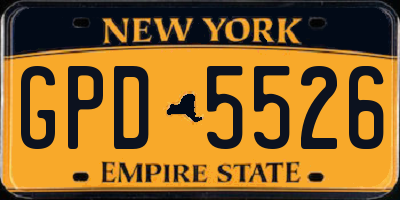 NY license plate GPD5526
