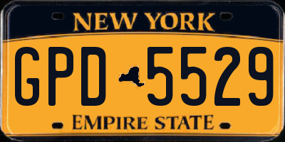 NY license plate GPD5529