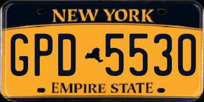 NY license plate GPD5530