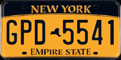 NY license plate GPD5541