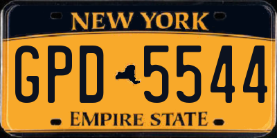 NY license plate GPD5544