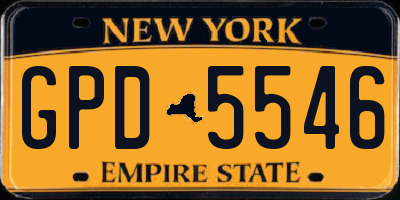 NY license plate GPD5546
