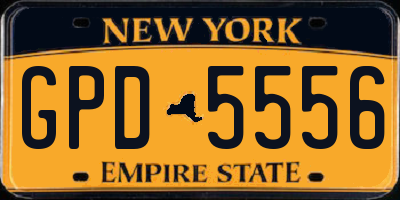 NY license plate GPD5556