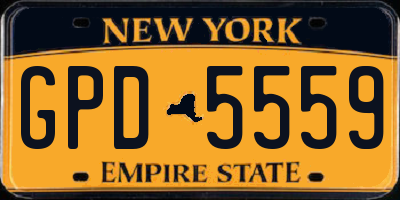 NY license plate GPD5559