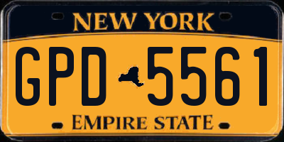 NY license plate GPD5561