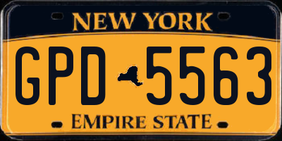 NY license plate GPD5563