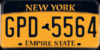 NY license plate GPD5564