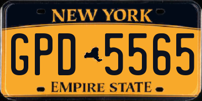 NY license plate GPD5565