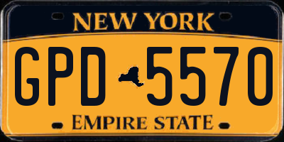 NY license plate GPD5570