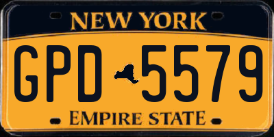 NY license plate GPD5579