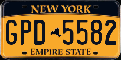 NY license plate GPD5582