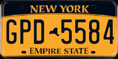 NY license plate GPD5584