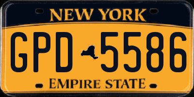 NY license plate GPD5586