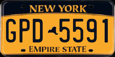NY license plate GPD5591