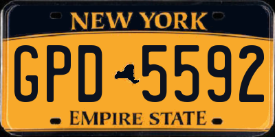 NY license plate GPD5592