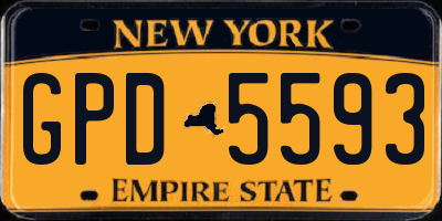 NY license plate GPD5593