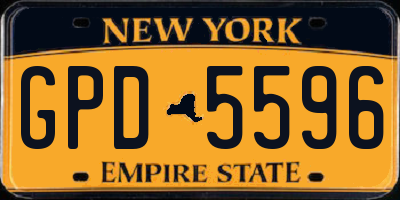 NY license plate GPD5596