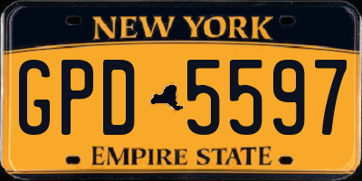 NY license plate GPD5597
