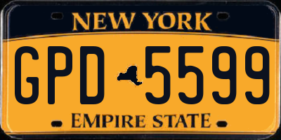 NY license plate GPD5599