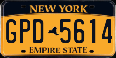 NY license plate GPD5614
