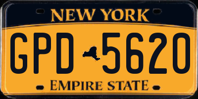 NY license plate GPD5620