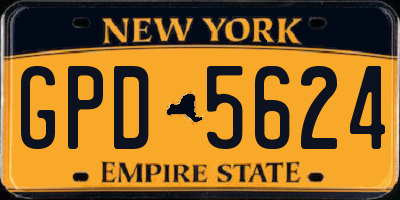NY license plate GPD5624