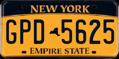 NY license plate GPD5625