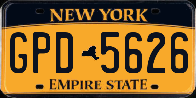 NY license plate GPD5626