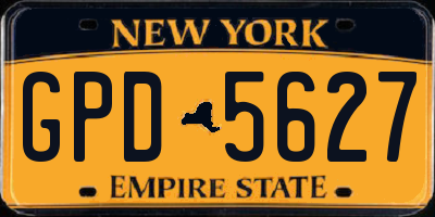 NY license plate GPD5627