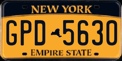 NY license plate GPD5630