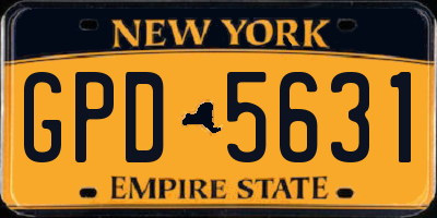 NY license plate GPD5631