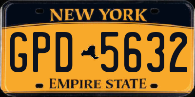 NY license plate GPD5632