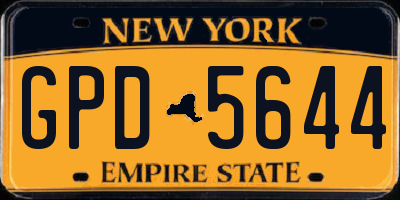 NY license plate GPD5644