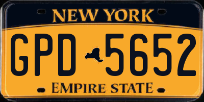 NY license plate GPD5652