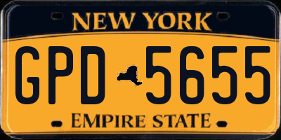 NY license plate GPD5655