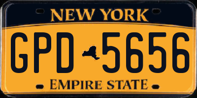 NY license plate GPD5656