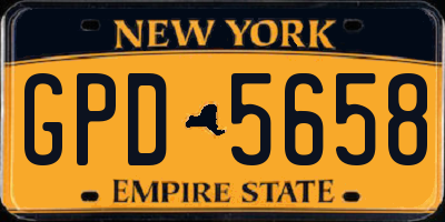 NY license plate GPD5658