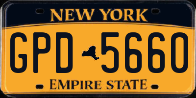 NY license plate GPD5660