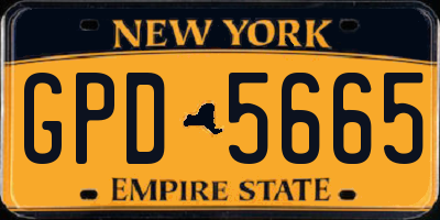 NY license plate GPD5665