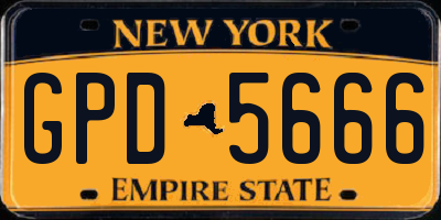 NY license plate GPD5666