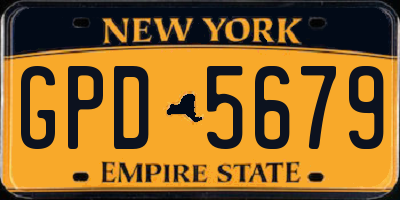 NY license plate GPD5679