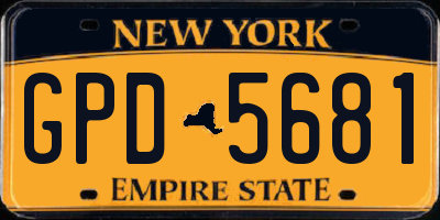 NY license plate GPD5681