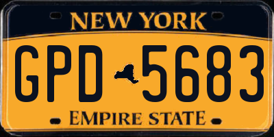 NY license plate GPD5683